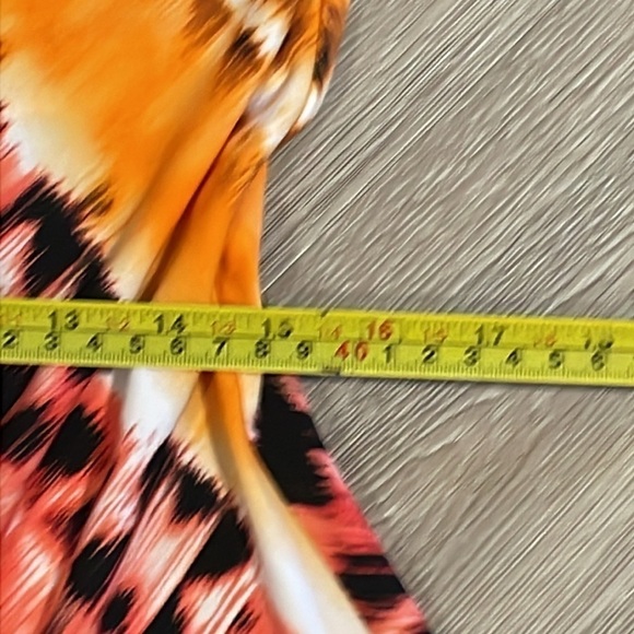 Peter Nygard Women’s Midi Dress Size 10 Pink Abstract Asymmetrical Lagenlook - Picture 12 of 14